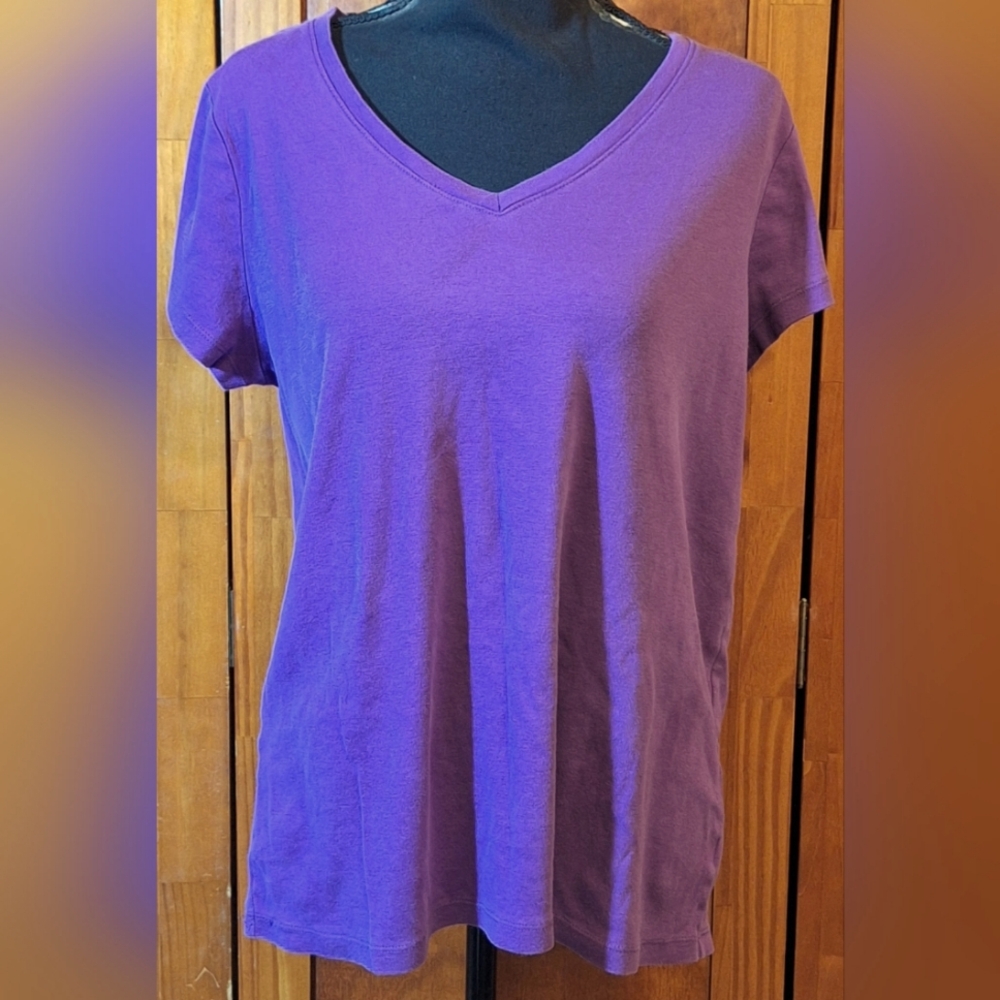 🫐JCP Purple V-Neck Women's T-shirt